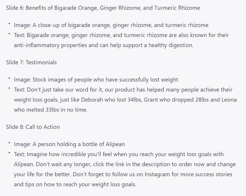 chatgpt slideshow respons 2